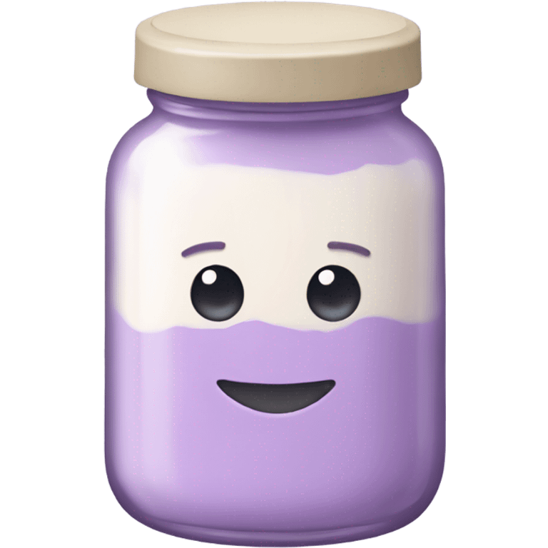 pastel purple creams in a jar emoji