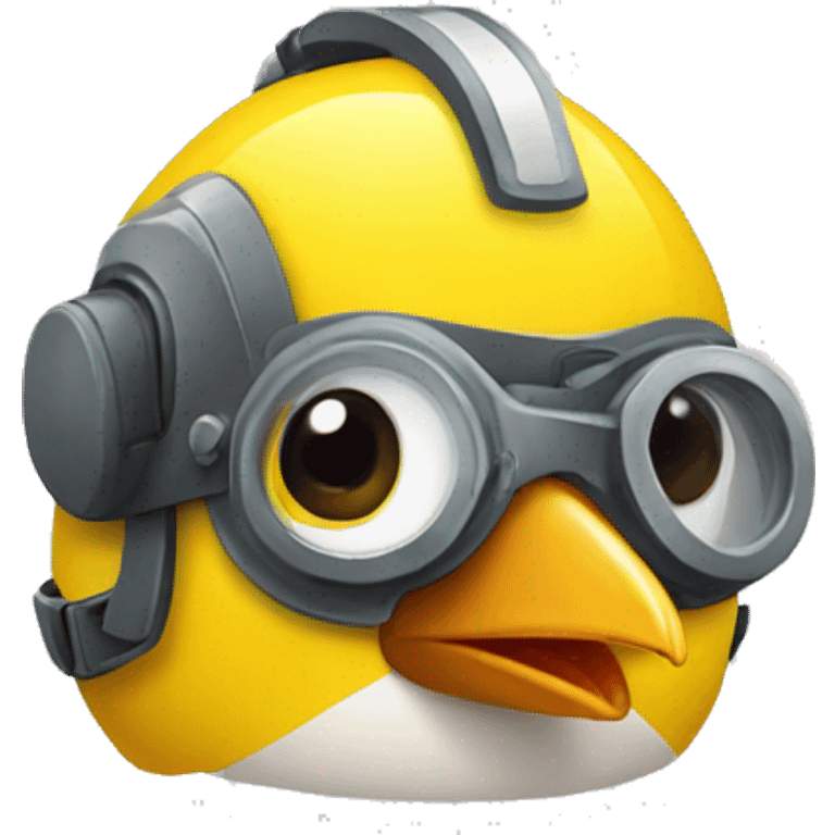 Pollito, con casco de ingeniero  emoji