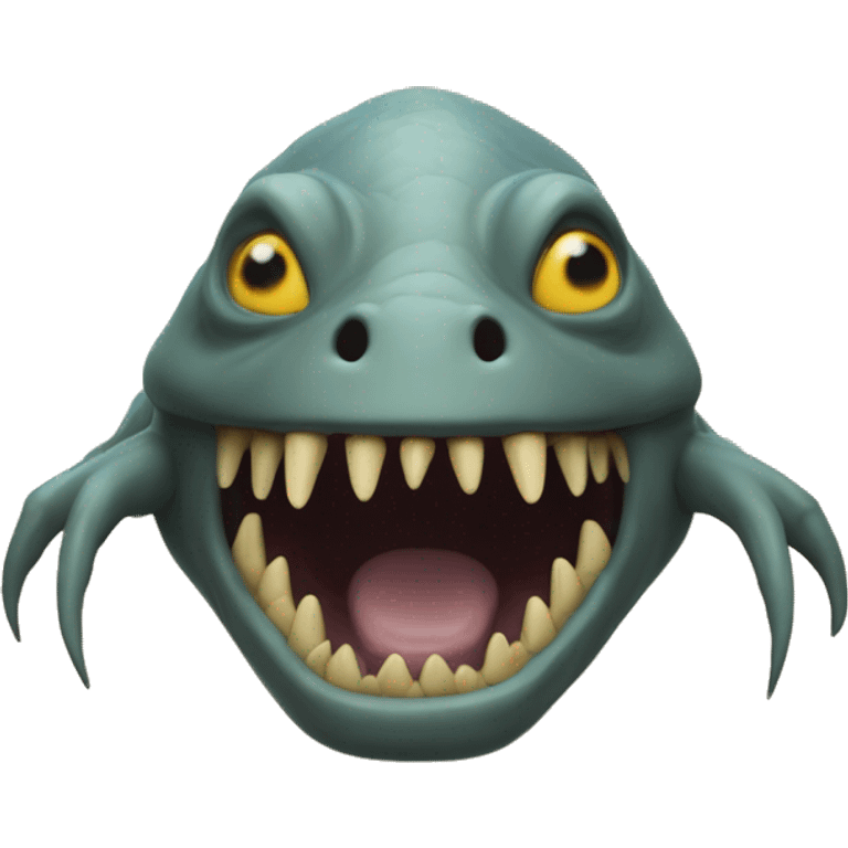 grindylow: Water-dwelling creatures with long fingers, sharp teeth, and a taste for human flesh, often found in the Black Lake at Hogwarts. emoji