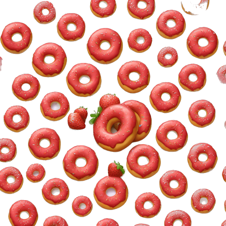 Strawberry donut  emoji