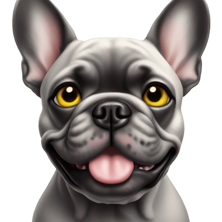 French bulldog with yellow eyes  emoji