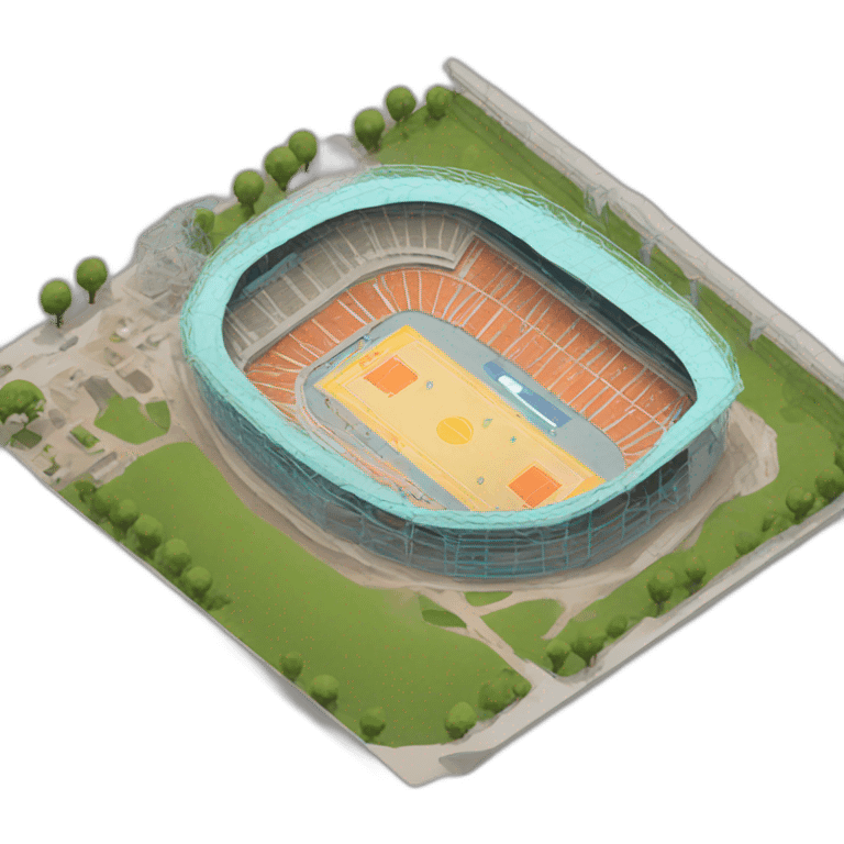 Sports ground facility under construction emoji