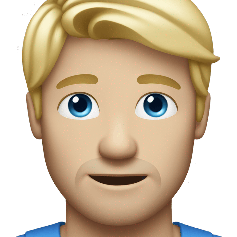 face blonde man with blue eyes emoji