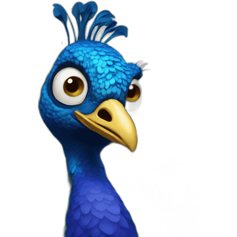 Psycho-peacock emoji