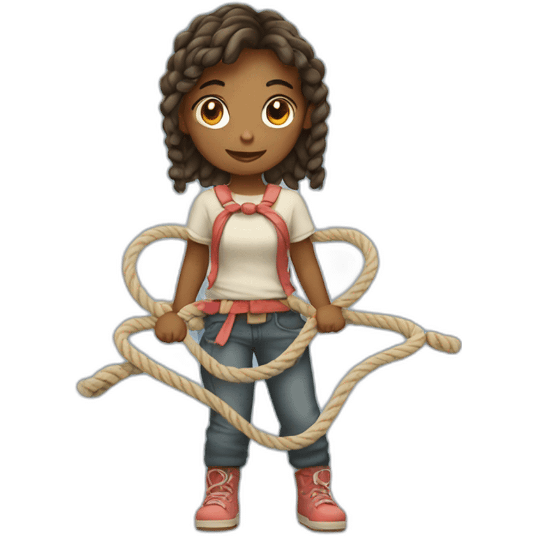 Girl with rope emoji