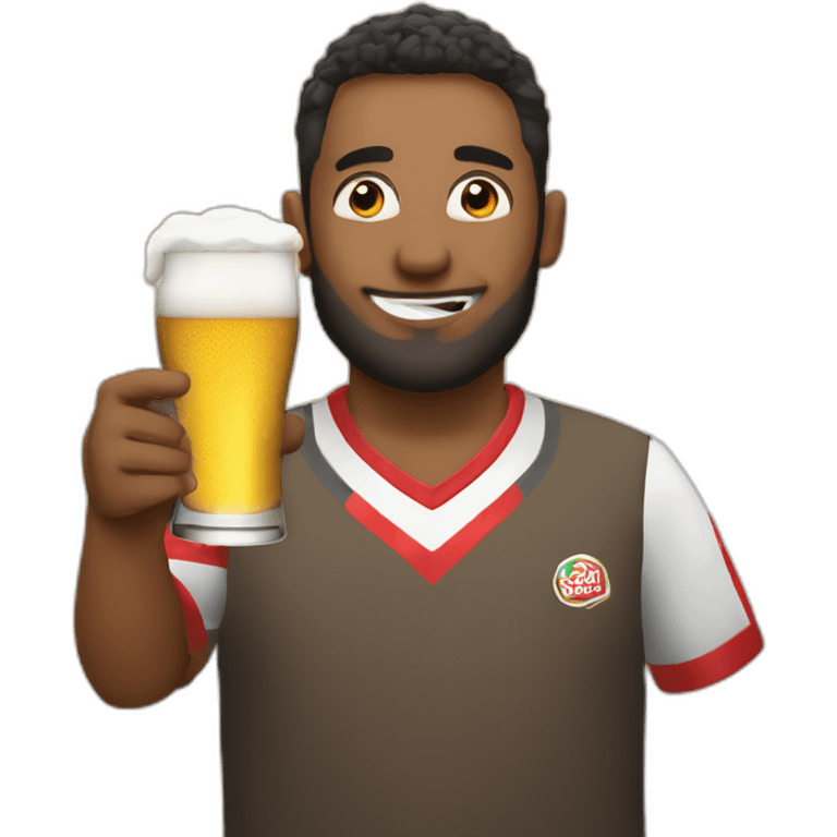 Darts player who drinks too much beer emoji