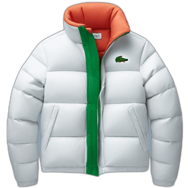 Lacoste puffer jacket emoji