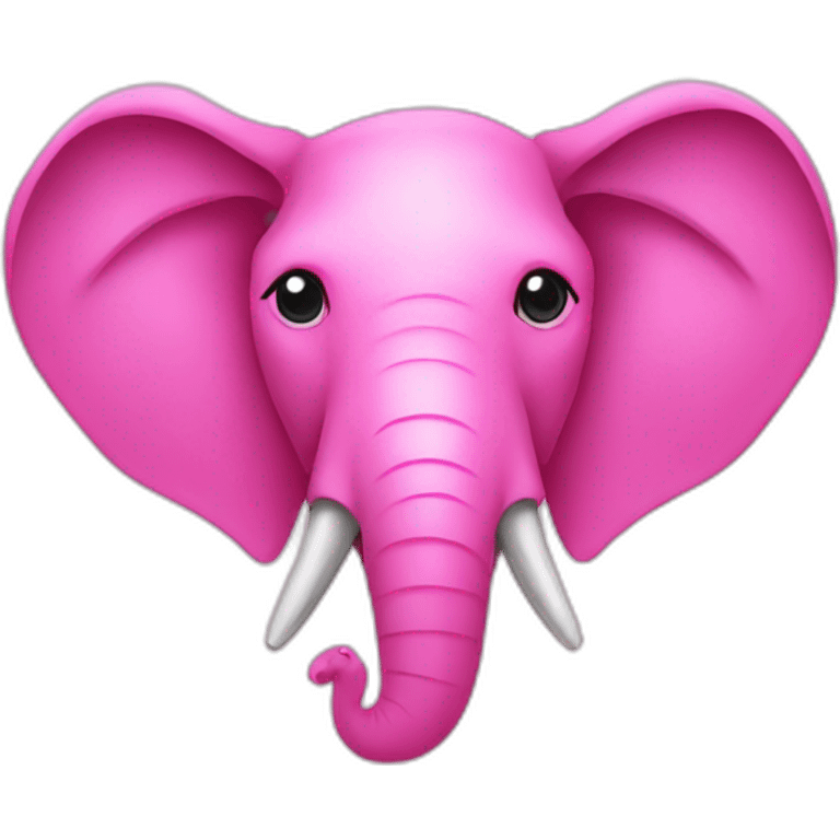 abstract pink elephant head emoji