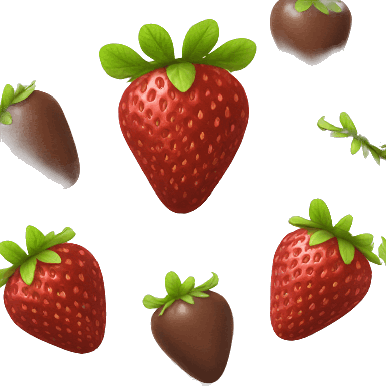 chocolate strawberries  emoji