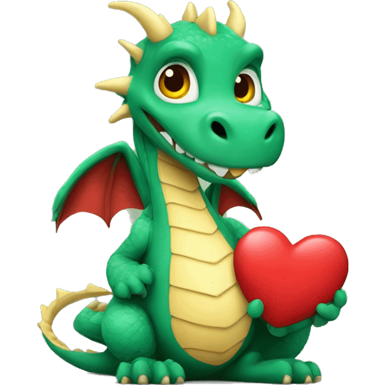 dragon holding heart  emoji