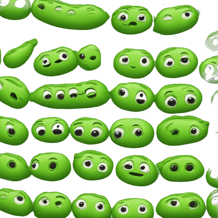 Faces in a pea pod emoji