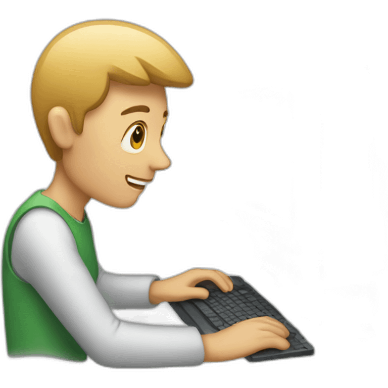 person using a computer emoji