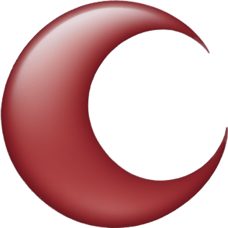 Dark Red Crescent Moon emoji