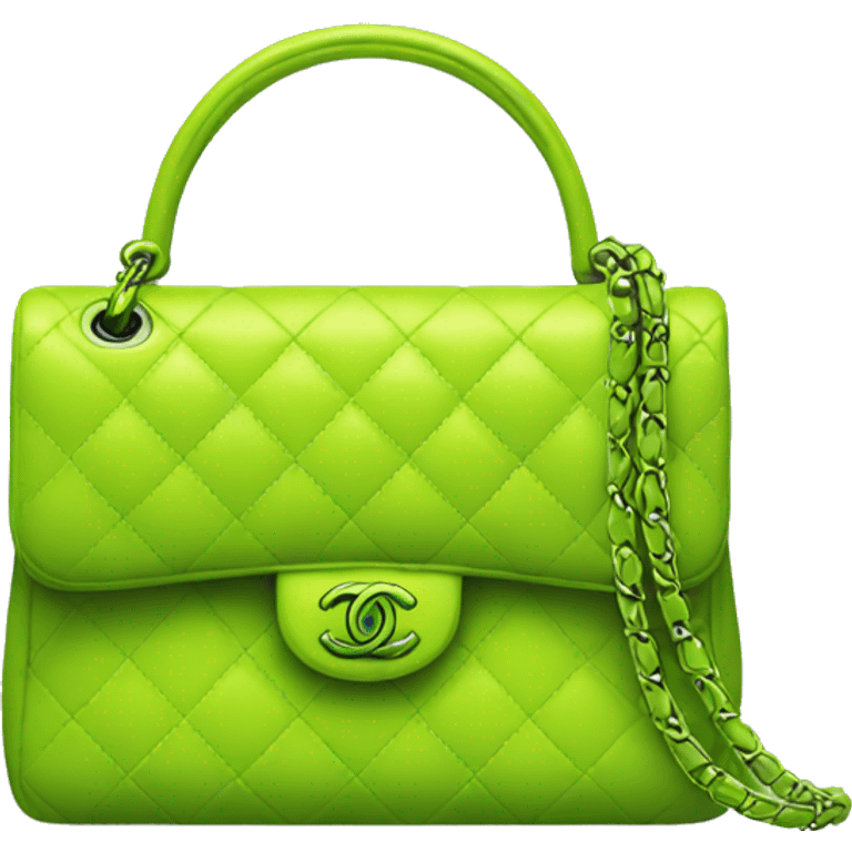 Lime green Chanel bag emoji