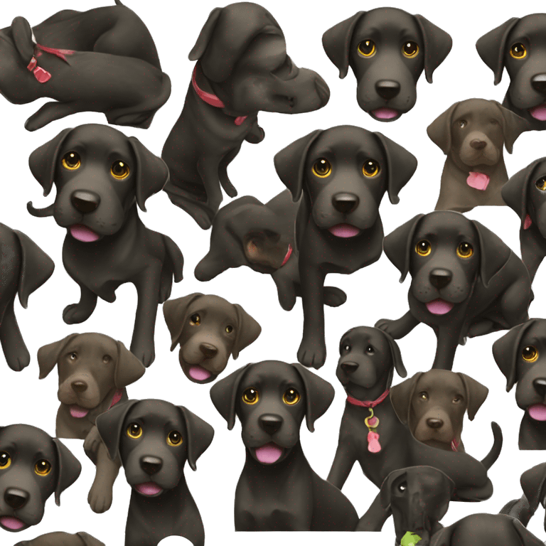 Black lab emoji