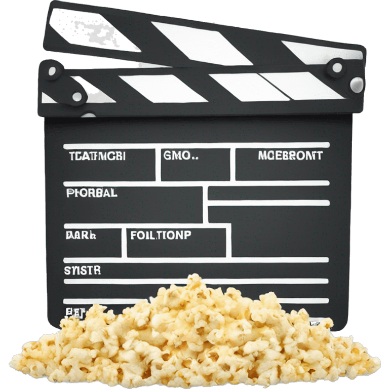 clapperboard with pop corn inside emoji