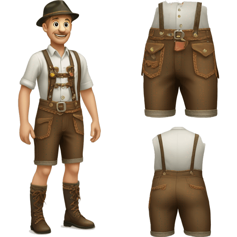 Realistic isolated lederhosen  emoji