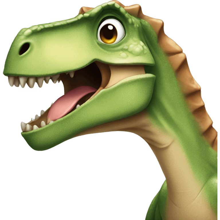 Apologetic dinosaur emoji