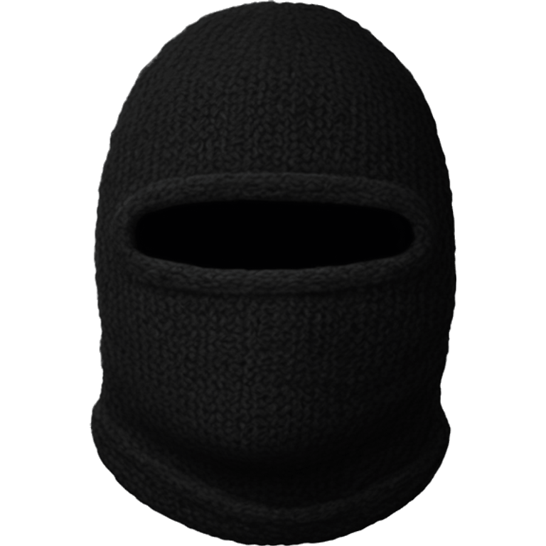 half Black wool Balaclava emoji