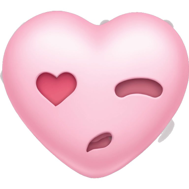 Light pink heart with kiss emoji