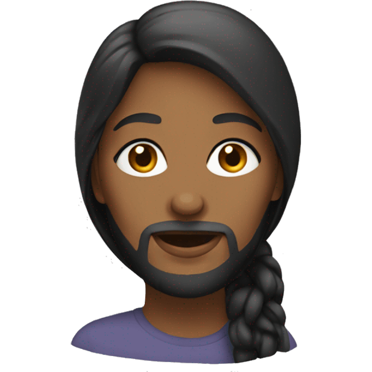 Woman with beard emoji