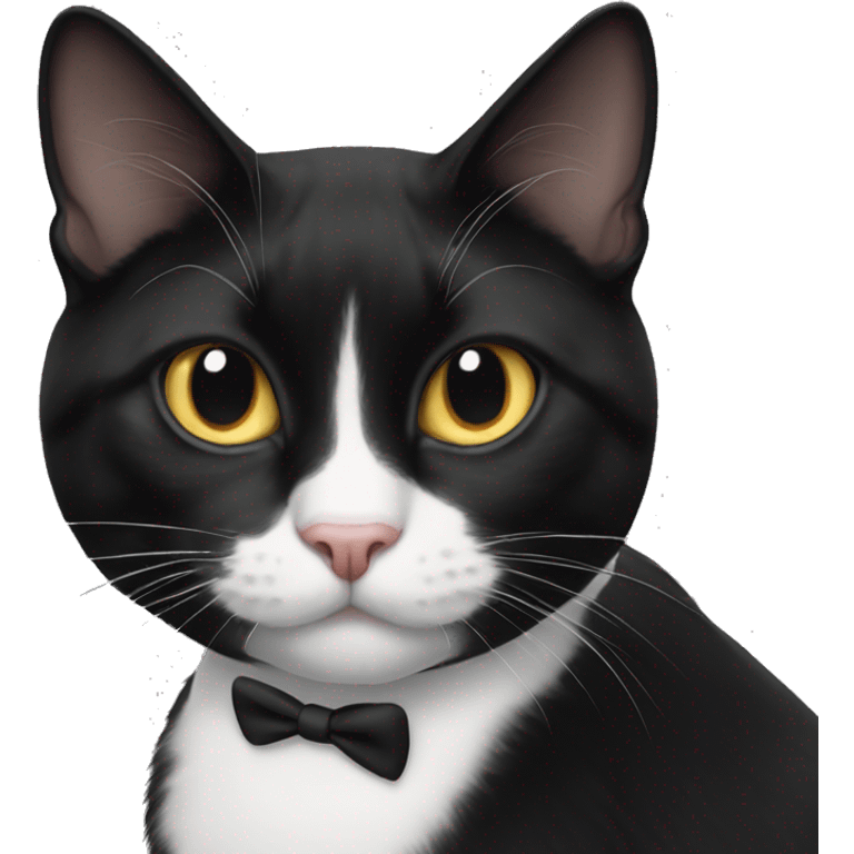 Tuxedo cat emoji