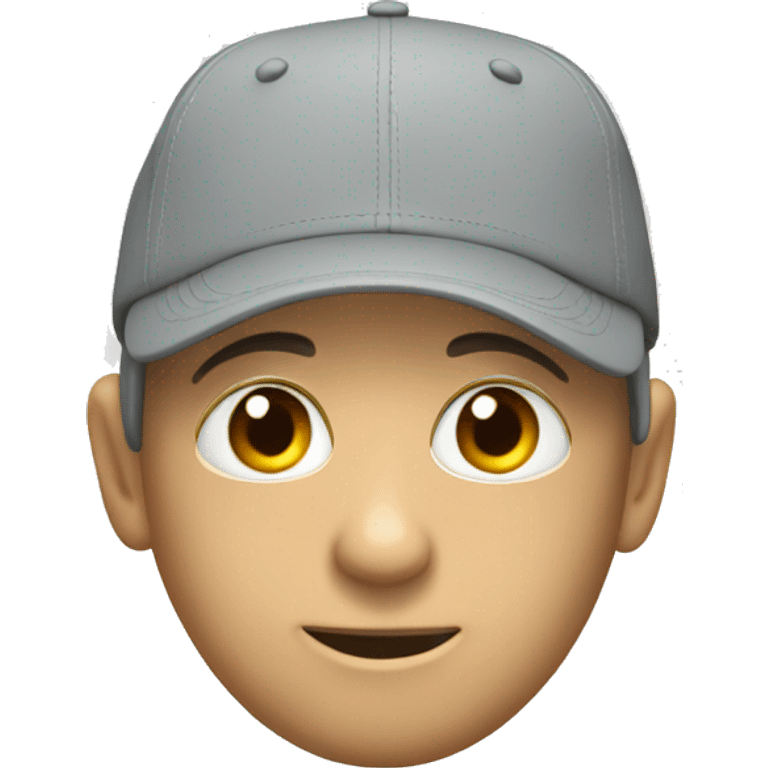 Gray Baseball Cap, 3d emoji