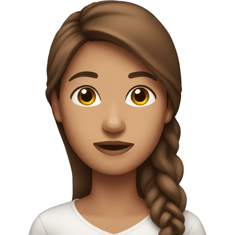 Brown hair woman emoji