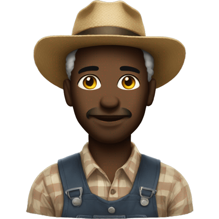 Black cotton farmer  emoji