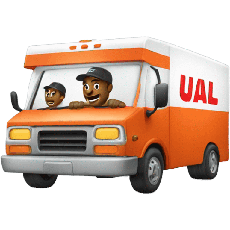 Man driving u haul emoji