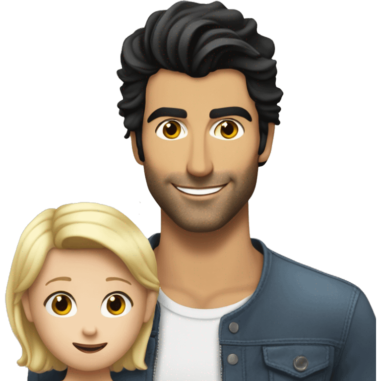 Justin baldoni next to blonde little boy  emoji