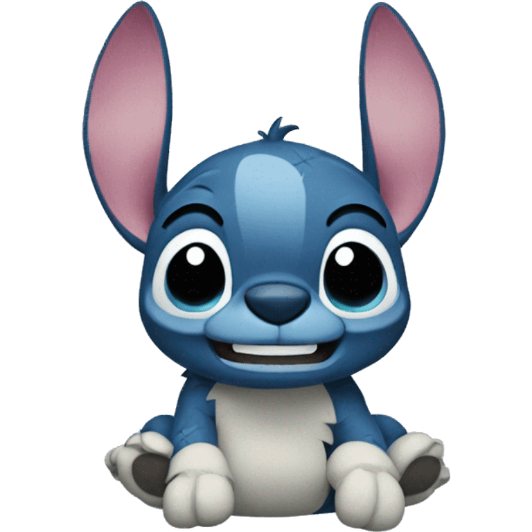 stitch wearing emoji