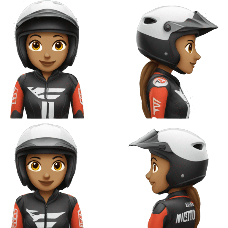 motocross women emoji