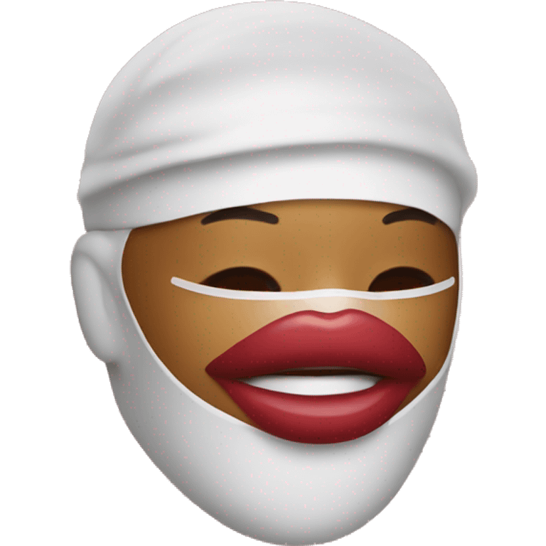 a lip mask emoji