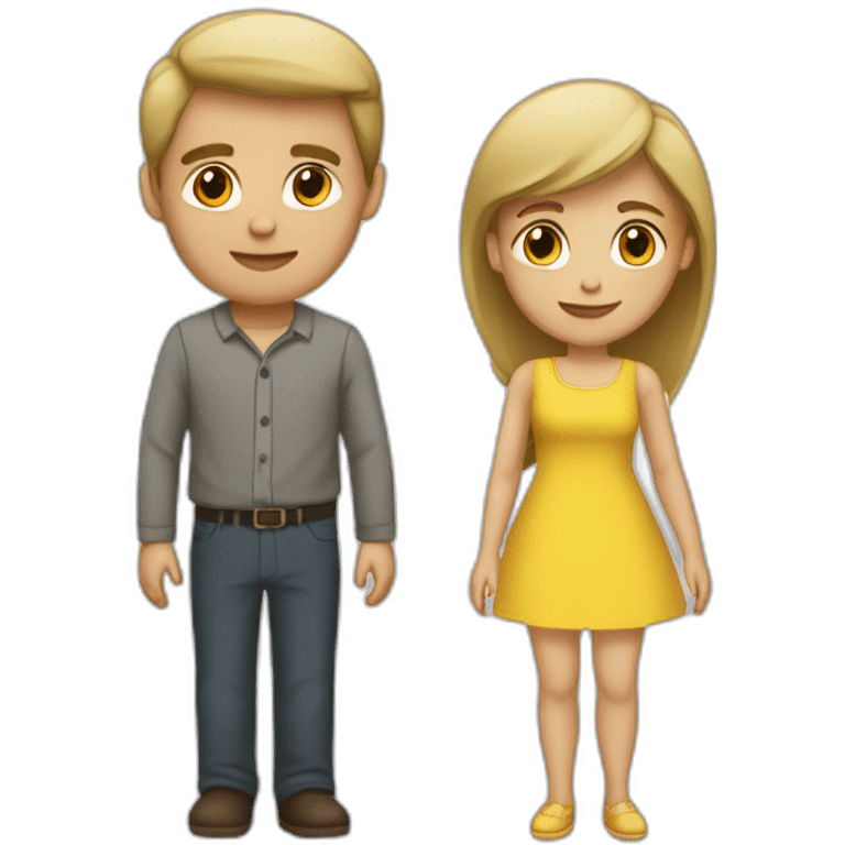 Femme brune et homme blond qui s’embrasse emoji