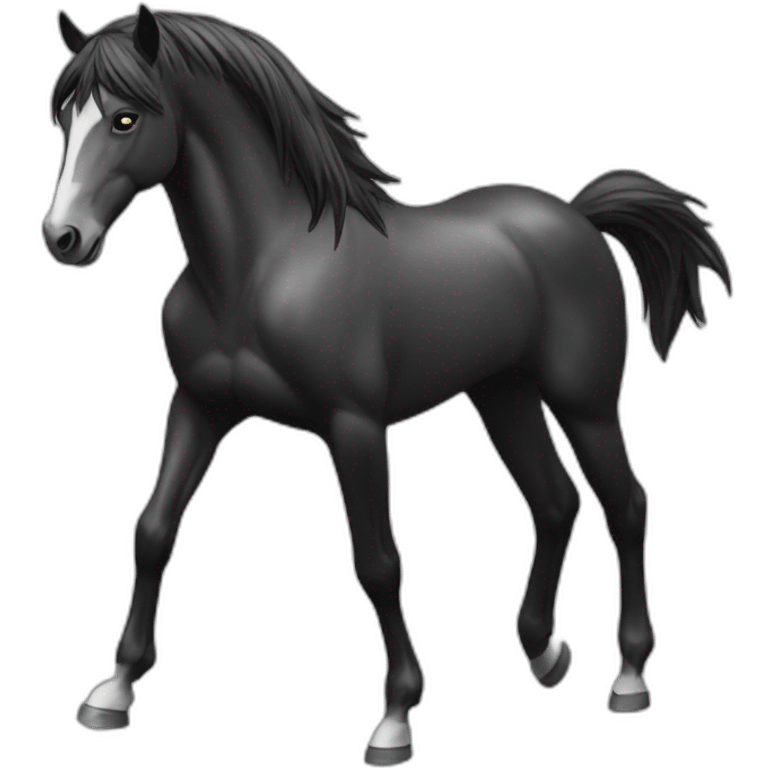 horse isabelle crin noir emoji