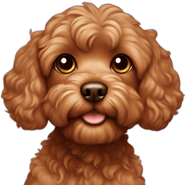 brown cavapoo with no spots with brown eyes emoji