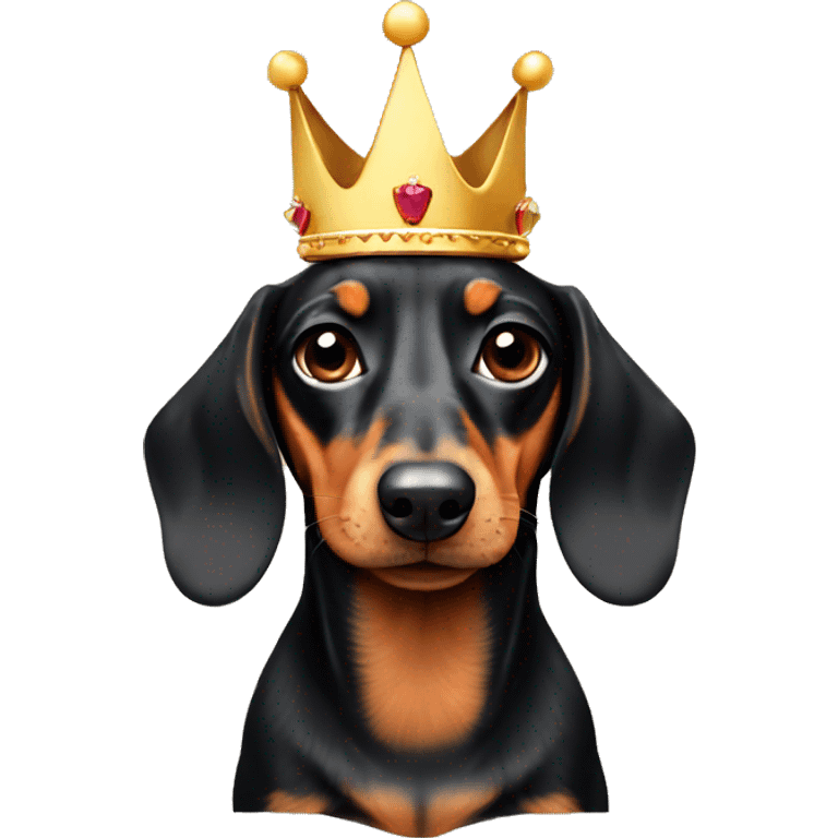 Dachshund with crown emoji