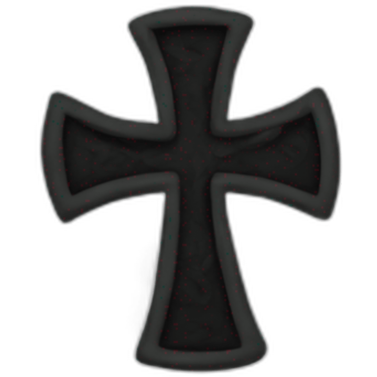 black flag with celtic cross emoji