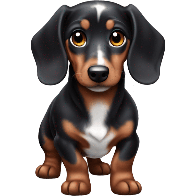 Black merle mini dachshund  emoji