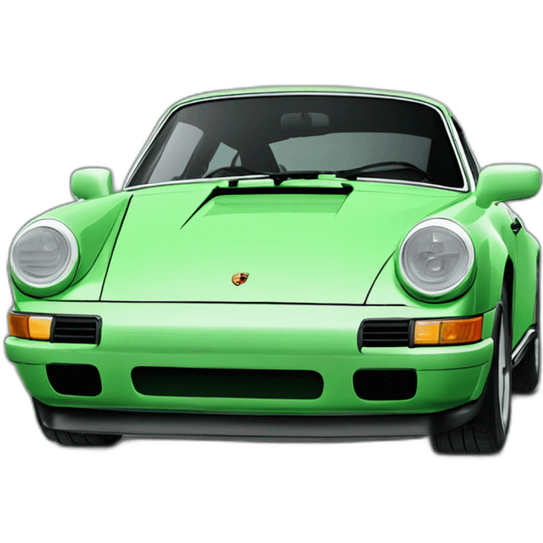 Porsche 911 green emoji