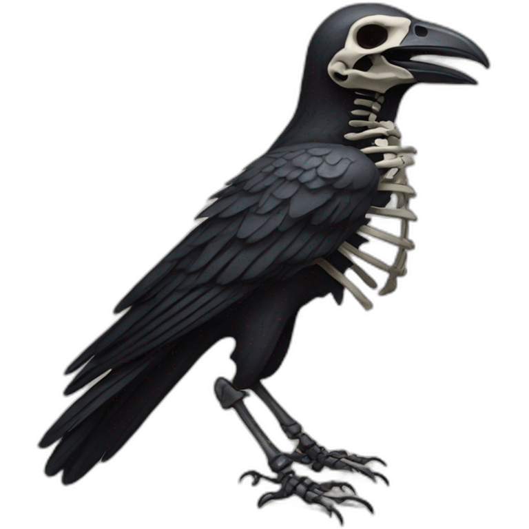 Crow skeleton  emoji