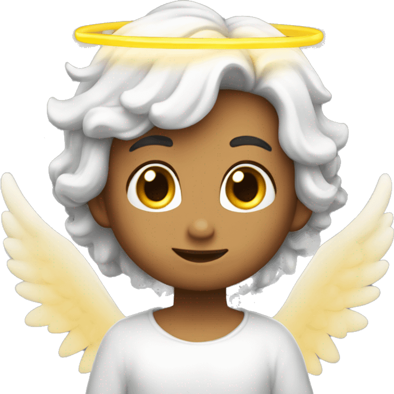 angel con alas muy grandes y brillantes emoji