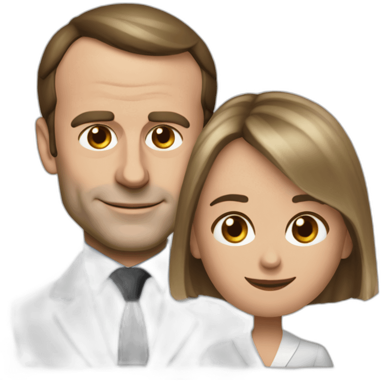 Élisabeth borne et Emmanuel Macron emoji