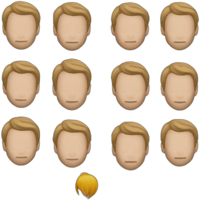 Macron Lazer hair emoji