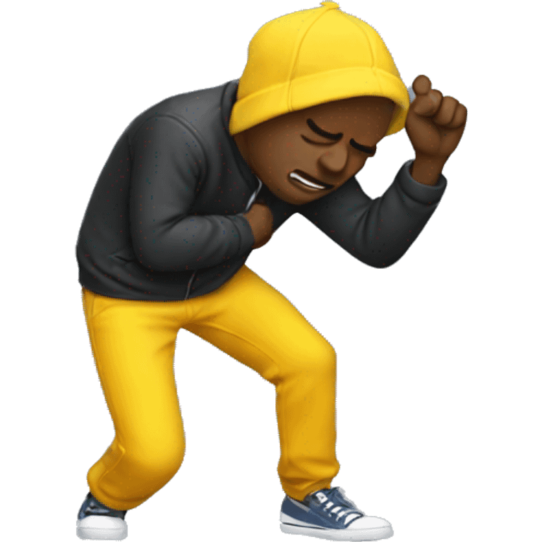 guy dabbing emoji