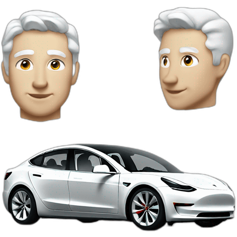 White-tesla-model-3 emoji