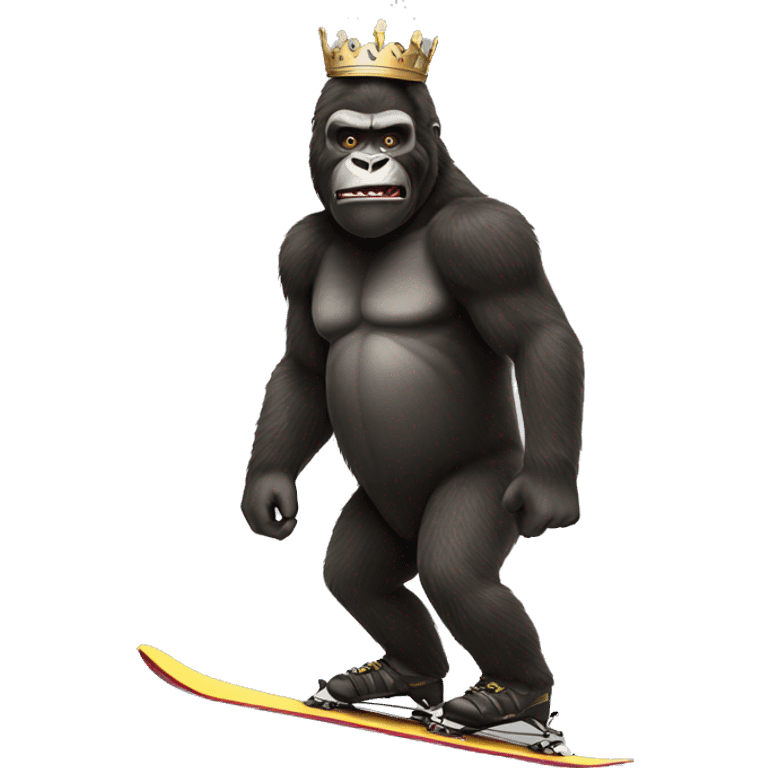 king kong skiing emoji