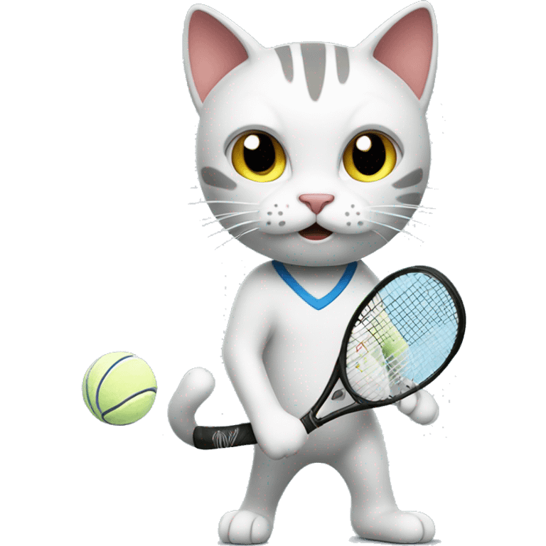 Cat Play tennis emoji