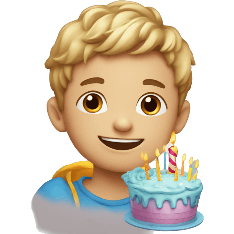 happy birthday little boy celebrating birthday (brother) emoji